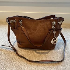 Michael Kors crossbody shoulder brown leather bag